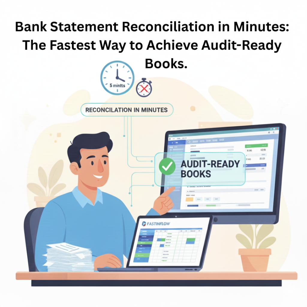 Bank statement reconciliation in minutes for audit-ready books