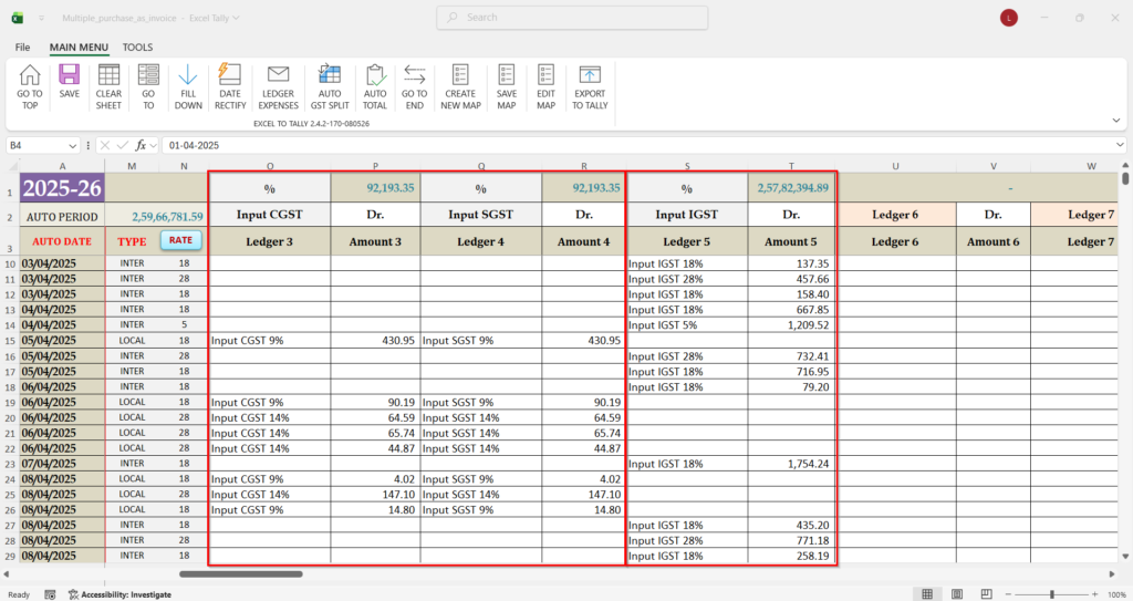 CGST, SGST and IGST calculated automatically by Fastinflow