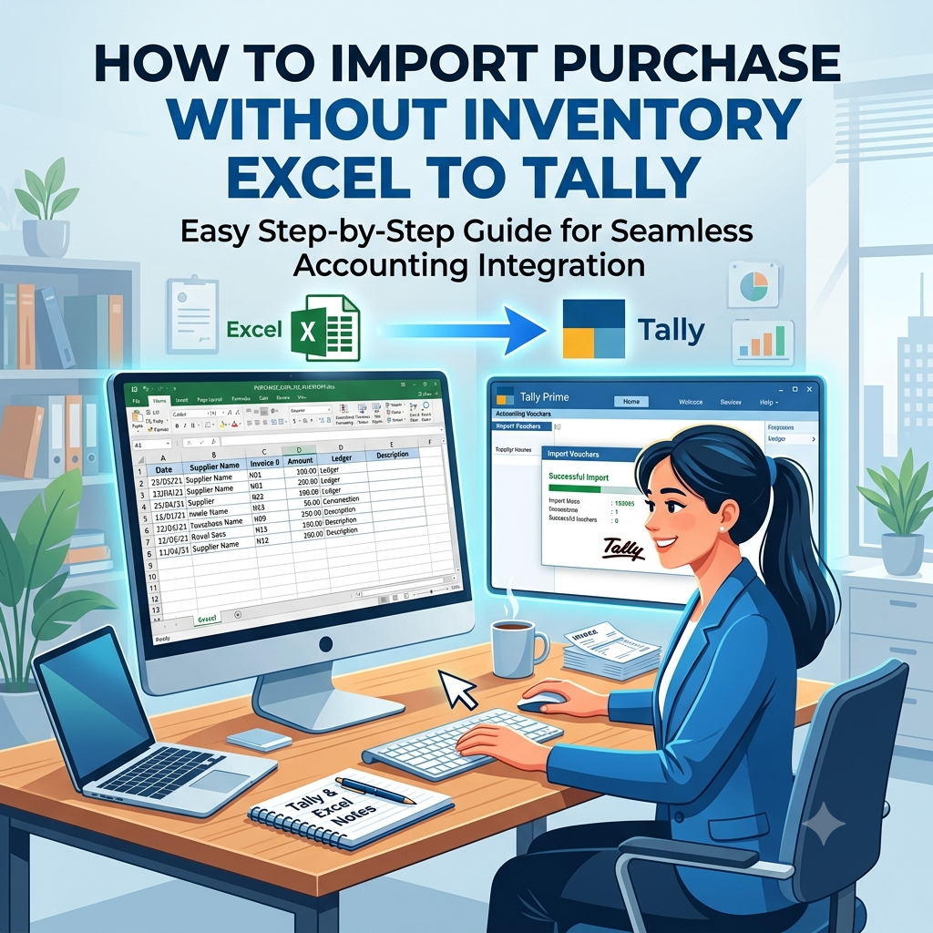How to Import Purchase Without Inventory from Excel to Tally using Fastinflow Excel to Tally Software