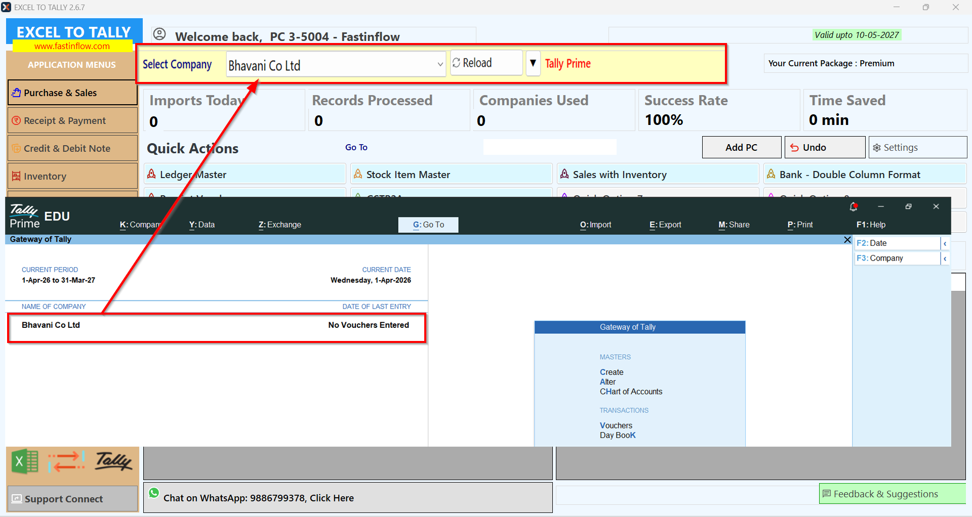 How to connect excel tally software tool with tally